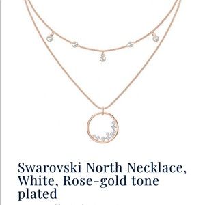 Swarovski North Necklace, White, Rose-gold tone plated - (NEW)